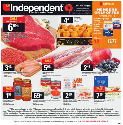 Independent Grocer (Atlantic) Flyer November 7 to 13