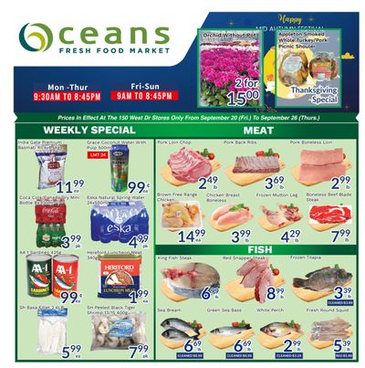 Oceans Fresh Food Market (West Dr., Brampton) Flyer September 20 to 26