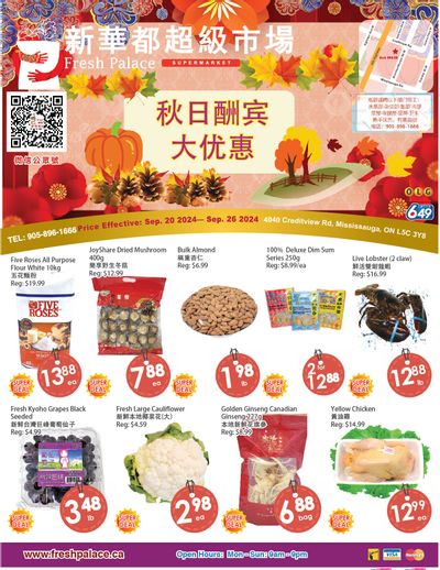 Fresh Palace Supermarket Flyer September 20 to 26