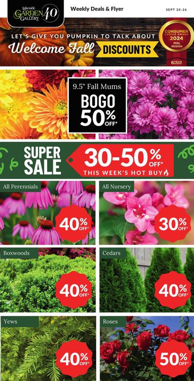 Lakeside Garden Gallery Flyer September 20 to 26