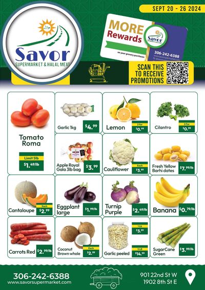 Savor Supermarket Flyer September 20 to 26