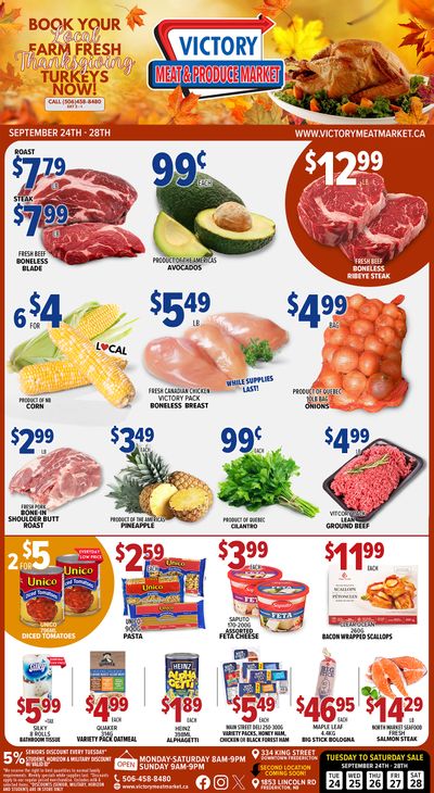 Victory Meat Market Flyer September 24 to 28