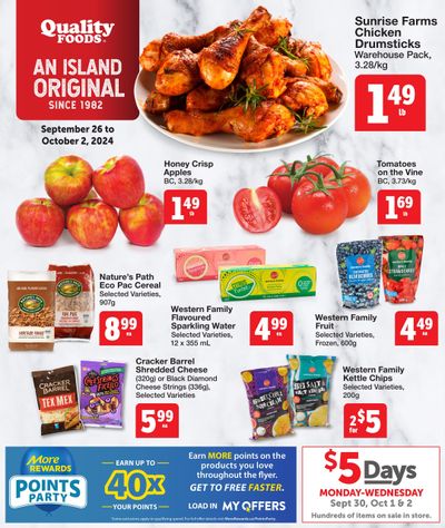 Quality Foods Flyer September 26 to October 2