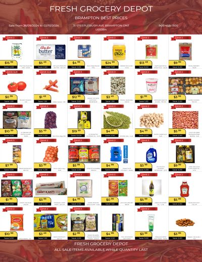Fresh Grocery Depot Flyer September 26 to October 2