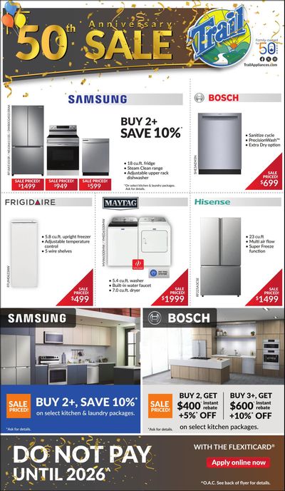 Trail Appliances (AB & SK) Flyer September 26 to 29