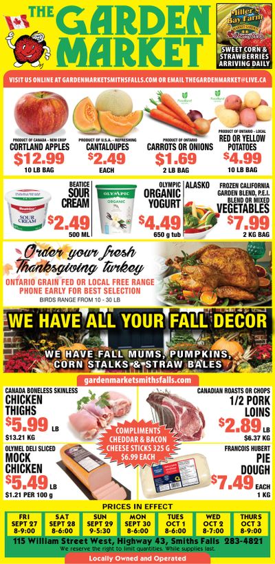 The Garden Market Flyer September 27 to October 3