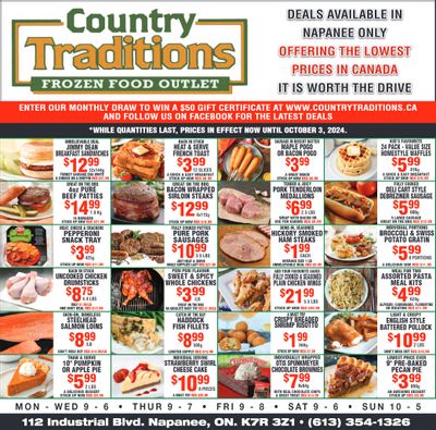 Country Traditions Flyer September 26 to October 3