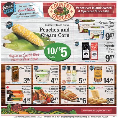 Country Grocer Flyer September 27 to October 3