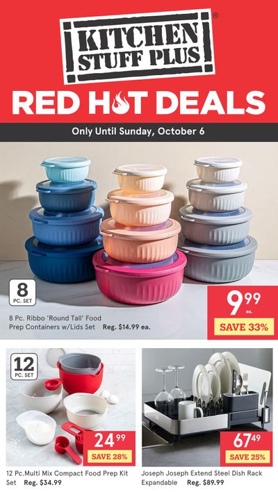 Kitchen Stuff Plus Red Hot Deals Flyer September 30 to October 6