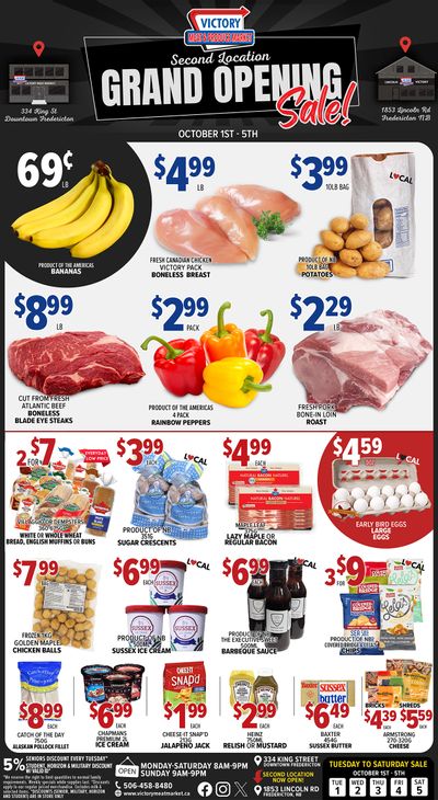 Victory Meat Market Flyer October 1 to 5
