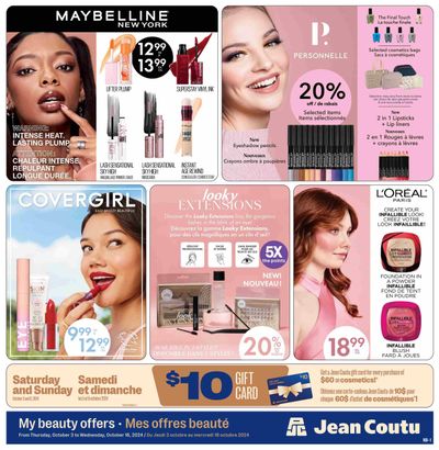 Jean Coutu (NB) Beauty Flyer October 3 to 16