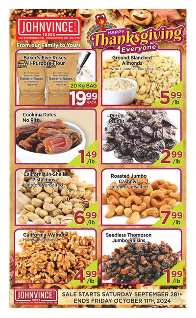 Johnvince Foods Flyer September 28 to October 11