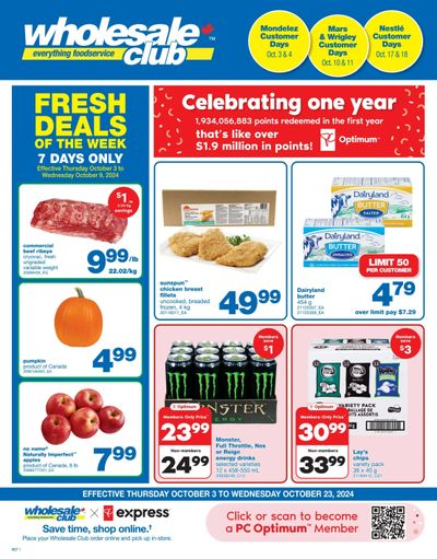 Wholesale Club (West) Flyer October 3 to 23