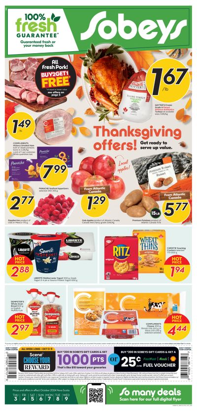 Sobeys (Atlantic) Flyer October 3 to 9