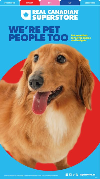 Real Canadian Superstore Pet Flyer October 3 to 30