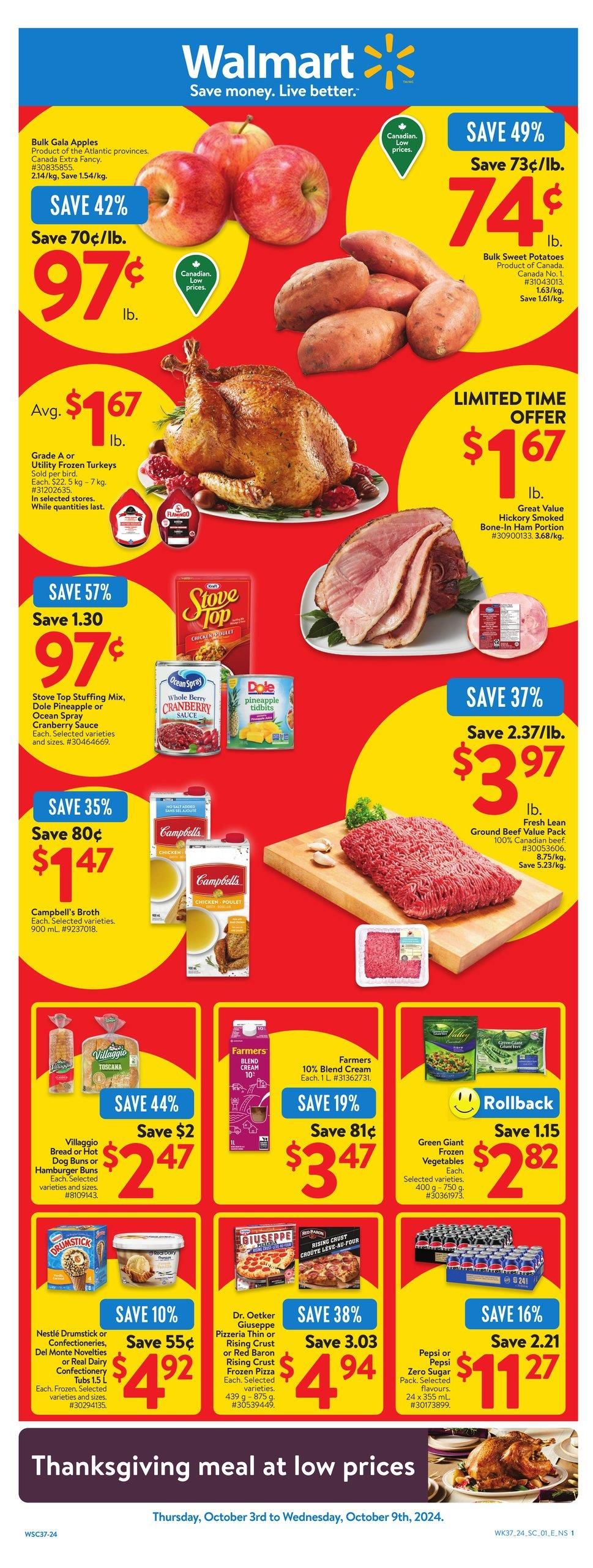 Walmart (Atlantic) Flyer October 3 to 9