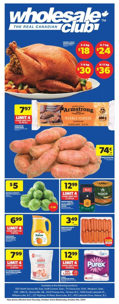 Real Canadian Wholesale Club Flyer October 3 to 9