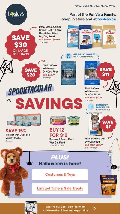 Bosley's by PetValu Flyer October 3 to 16