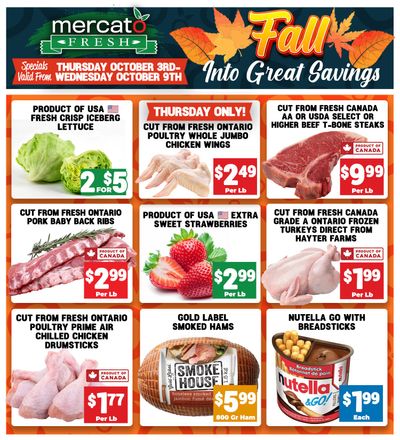 Mercato Fresh Flyer October 3 to 9