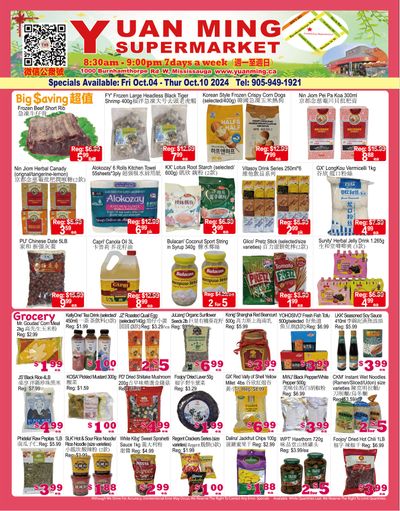Yuan Ming Supermarket Flyer October 4 to 10