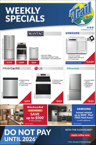 Trail Appliances (AB & SK) Flyer October 3 to 9
