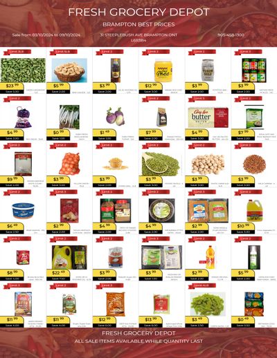 Fresh Grocery Depot Flyer October 3 to 9