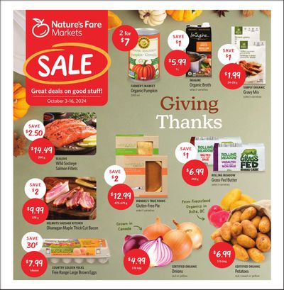 Nature's Fare Markets Flyer October 3 to 16