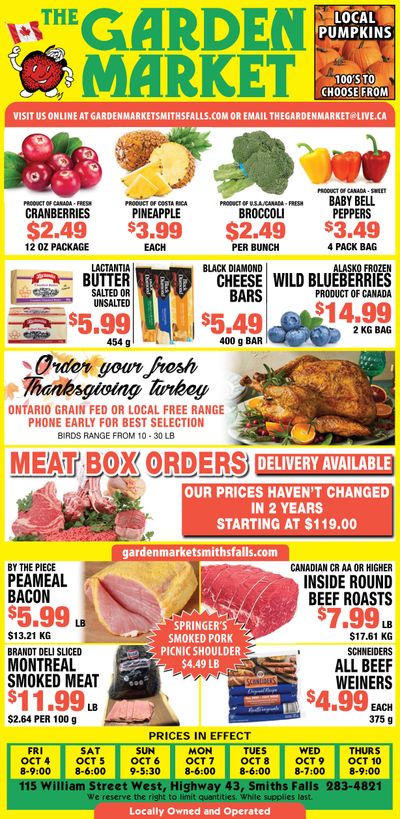 The Garden Market Flyer October 4 to 10