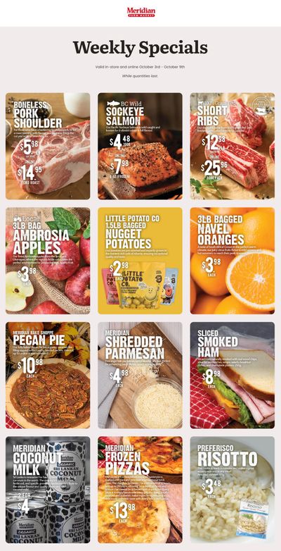 Meridian Farm Market Flyer October 3 to 9