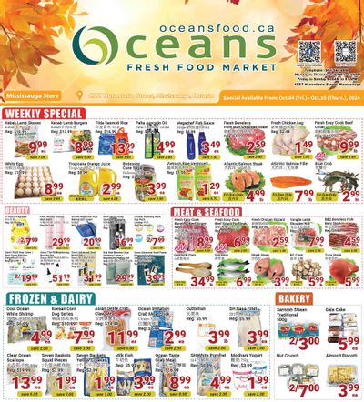 Oceans Fresh Food Market (Mississauga) Flyer October 4 to 10