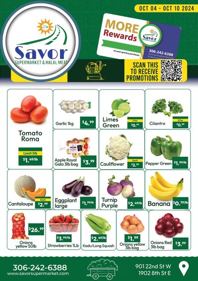 Savor Supermarket Flyer October 4 to 10
