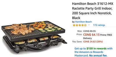 Amazon Canada Deals: Save 28% on Hamilton Beach Raclette Party Grill + 23% on Women’s Brando Slide-On Sandal + PlayStation Days of Play + More Offers