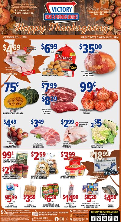 Victory Meat Market Flyer October 8 to 12