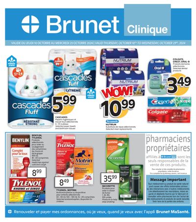 Brunet Clinique Flyer October 10 to 23