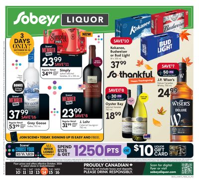 Sobeys (SK) SWCB Flyer October 10 to 16 Sobeys (SK) SWCB Flyer October 10 to 16