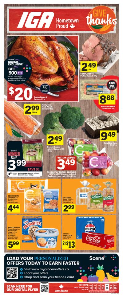 IGA (West) Flyer October 10 to 16
