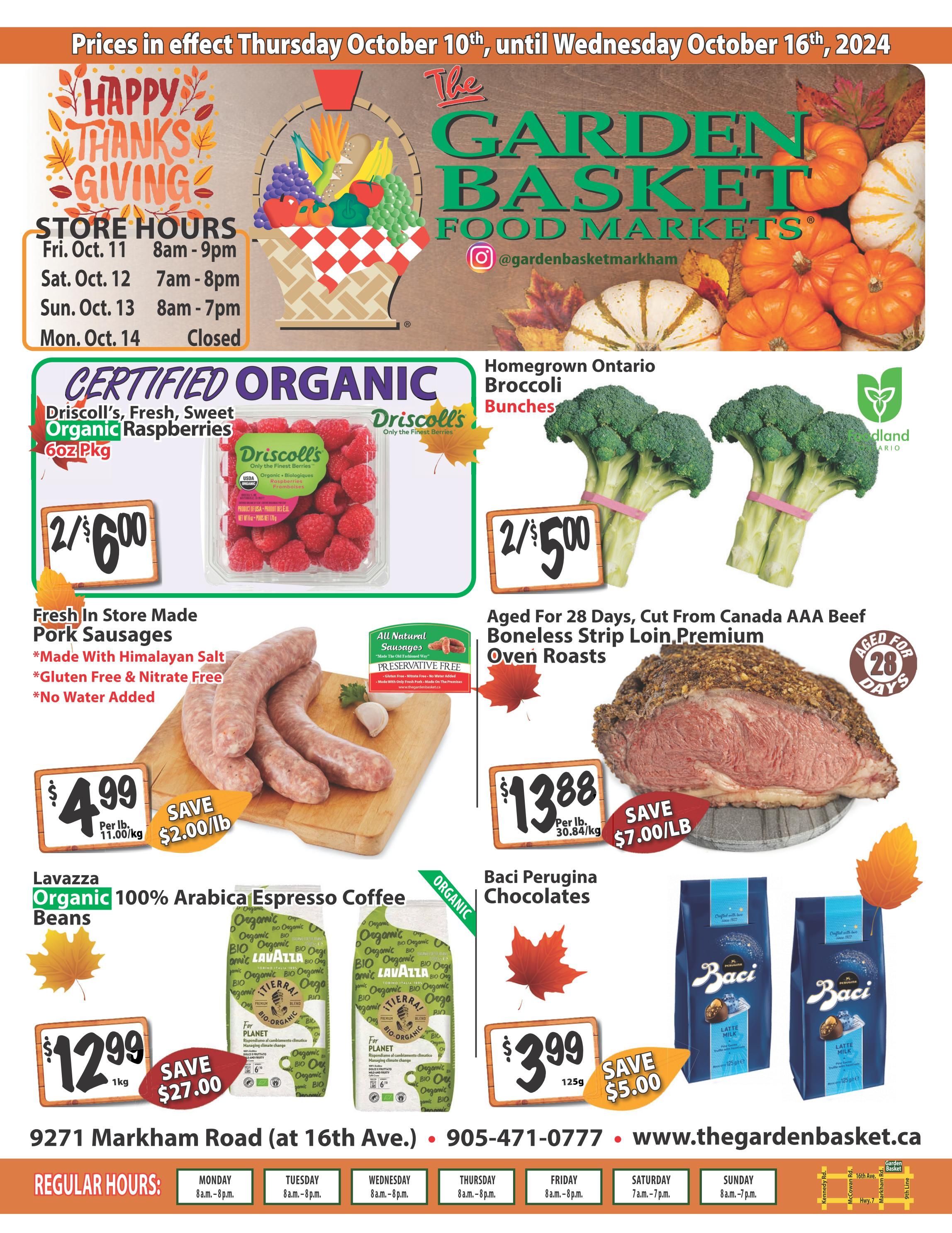 The Garden Basket Flyer October 10 to 16