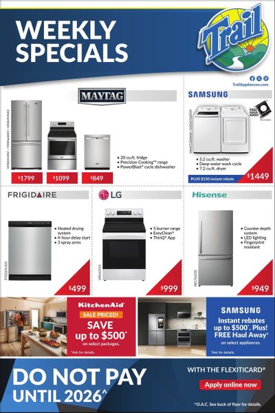 Trail Appliances (AB & SK) Flyer October 10 to 16