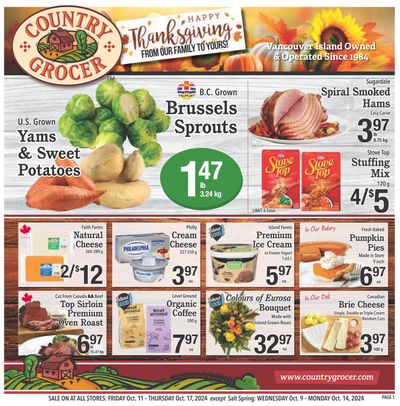 Country Grocer Flyer October 11 to 17