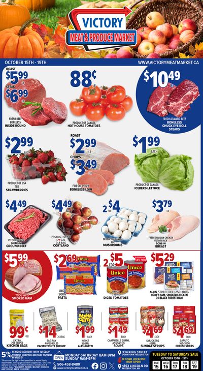 Victory Meat Market Flyer October 15 to 19