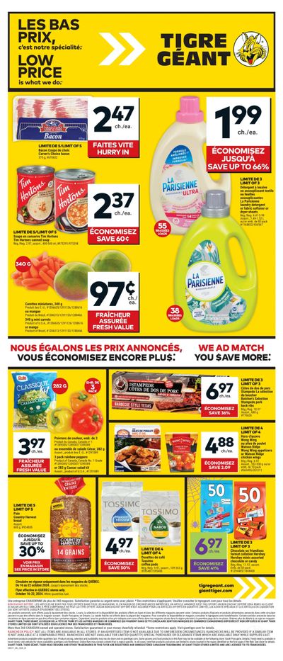 Tigre Géant Flyer October 16 to 22