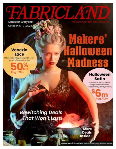 Fabricland (West) Flyer October 15 to 31