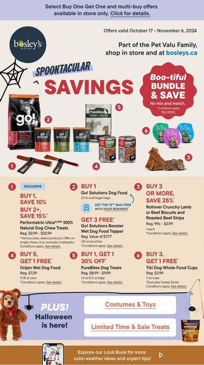 Bosley's by PetValu Flyer October 17 to November 6