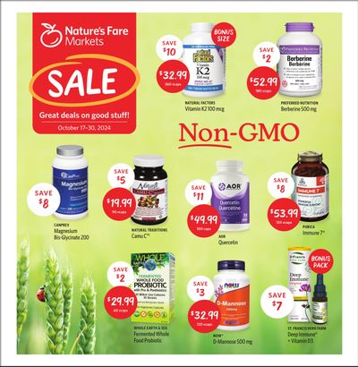 Nature's Fare Markets Flyer October 17 to 30