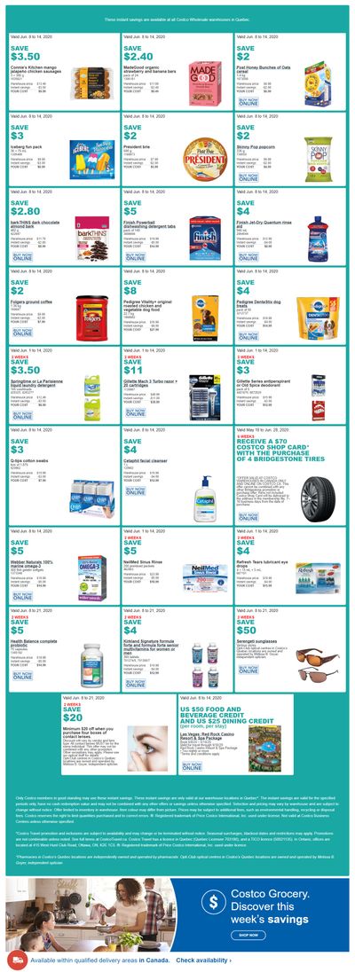 Costco (QC) Weekly Savings June 8 to 14