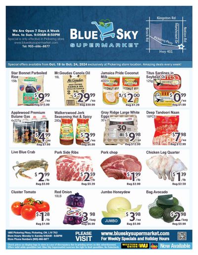 Blue Sky Supermarket (Pickering) Flyer October 18 to 24