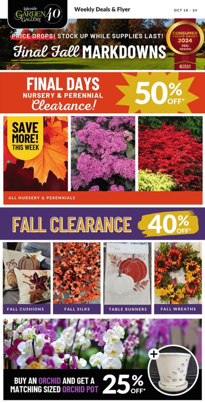 Lakeside Garden Gallery Flyer October 18 to 24