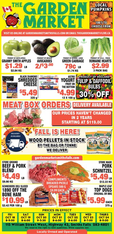 The Garden Market Flyer October 18 to 24 