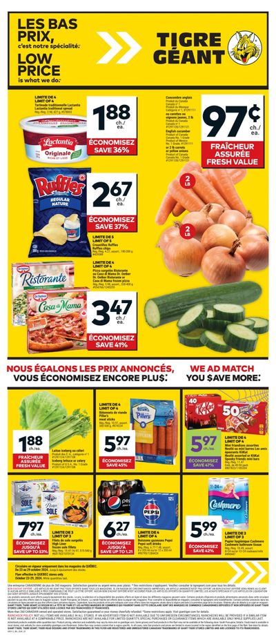 Tigre Géant Flyer October 23 to 29