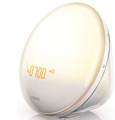 Philips Wake-Up Light Alarm Clock with Colored Sunrise Simulation and Sunset Fading Night Light, White, HF3520/60 For $119.96 At Amazon Canada